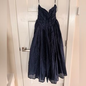 Lulu's Midnight Blue Textured Dress